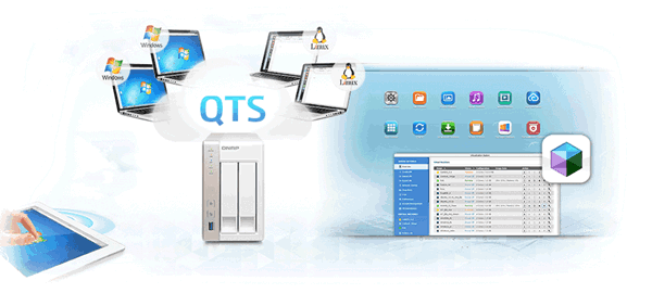 وێنەیەکی نموونەیی QNAP Nas