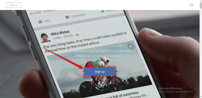 وێنەی نموونەی Facebook Instant Articles