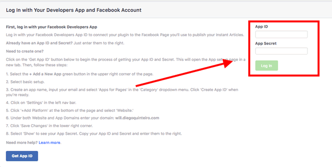 پەیوەست کردن و چوونەژوورەوە بۆ سیستەمی Facebook Instant Articles