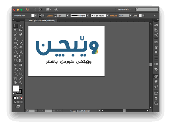 درووستکردنی وێنەی SVG لە پرۆگرامی Adobe Illustrator
